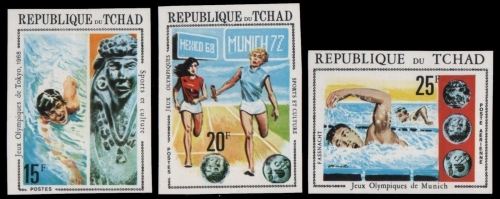 Tschad 1971 - Mi-Nr. 379-381 B ** - MNH - Olympia