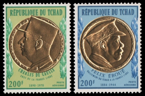 Tschad 1971 - Mi-Nr. 424-425 ** - MNH - Charles de Gaulle