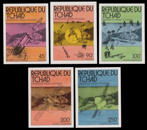 Tschad 1976 - Mi-Nr. 747-751 ** - MNH - ungezähnt - Raumfahrt / Space