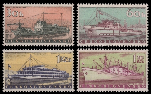Tschechoslowakei 1960 - Mi-Nr. 1179-1182 ** - MNH - Schiffe / Ships