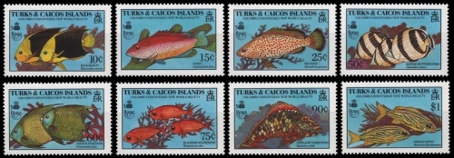 Turks- & Caicos 1990 - Mi-Nr. 920-927 ** - MNH - Fische / Fish