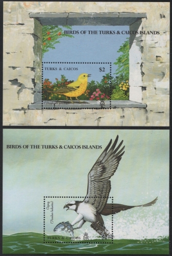 Turks- & Caicos 1990 - Mi-Nr. Block 83-84 ** - MNH - Vögel / Birds