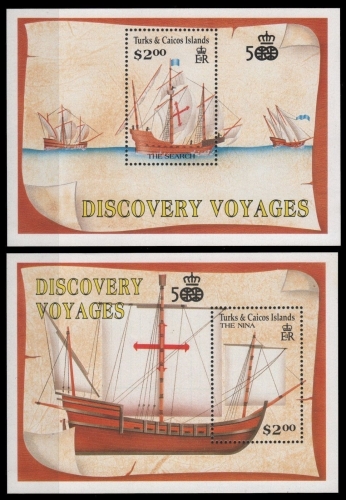 Turks- & Caicos 1991 - Mi-Nr. Block 97-98 ** - MNH - Schiffe / Ships