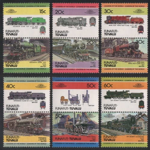 Tuvalu - Funafuti 1984 - Mi-Nr. 1-12 ** - MNH - Lokomotiven / Locomotives