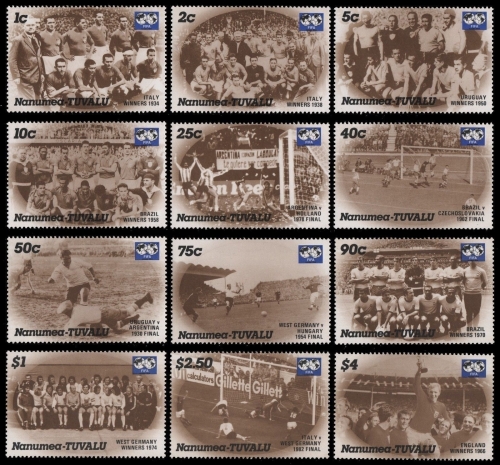 Tuvalu - Nanumea 1986 - Mi-Nr. 72-83 A ** - MNH - Fußball / Soccer