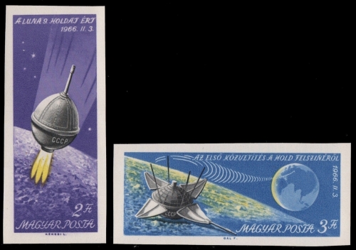 Ungarn 1966 - Mi-Nr. 2218-2219 B ** - MNH - Raumfahrt / Space