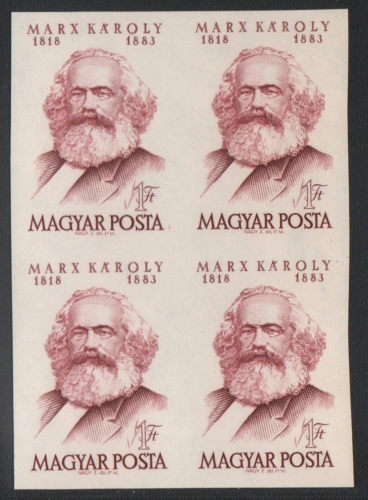 Ungarn 1968 - Mi-Nr. 2406 B ** - MNH - Viererblock - Marx