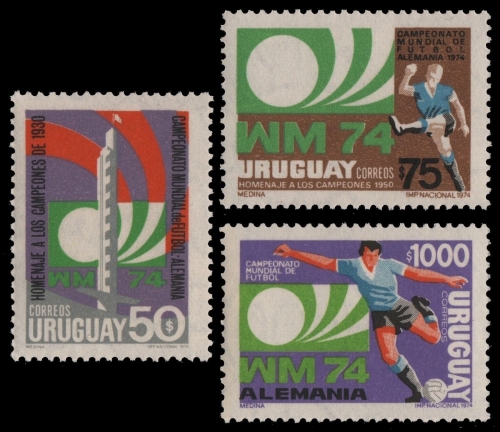 Uruguay 1974 - Mi-Nr. 1302-1304 ** - MNH - Fussball / Soccer