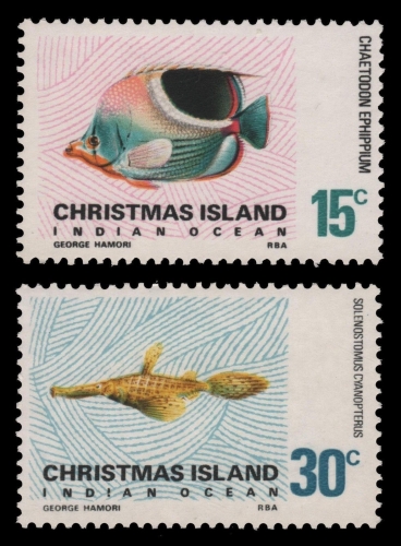 Weihnachtsinsel 1970 - Mi-Nr. 35-36 ** - MNH - Fische / Fish