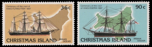 Weihnachtsinsel 1987 - Mi-Nr. 231-232 ** - MNH - Schiffe / Ships