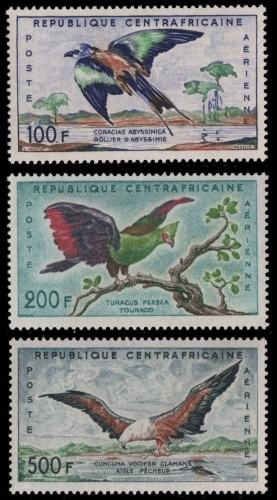 Zentralafrikanische Rep. 1960 - Mi-Nr. 12-14 ** - MNH - Vögel / Birds