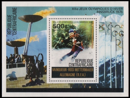 Zentralafrikanische Rep. 1976 - Mi-Nr. Block 11 ** - MNH - Olympia Innsbruck