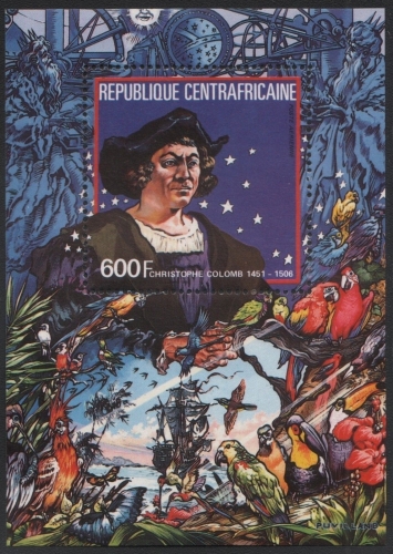 Zentralafrikanische Rep. 1985 - Mi-Nr. Block 364 ** - MNH - Fauna - Columbus
