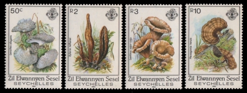 Äußere Seychellen 1985 - Mi-Nr. 92-95 ** - MNH - Pilze / Mushrooms