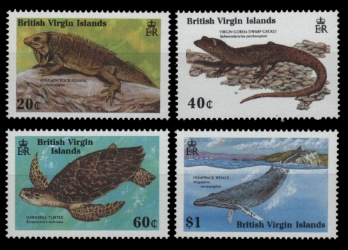 Jungferninseln 1988 - Mi-Nr. 642-645 ** - MNH - Wildtiere / Wild animals