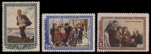 Russia / Sowjetunion 1952 - Mi-Nr. 1615-1617 ** - MNH - Lenin