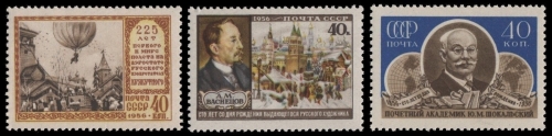Russia / Sowjetunion 1956 - Mi-Nr. 1901, 1902 & 1903 ** - MNH - 3 Ausgaben