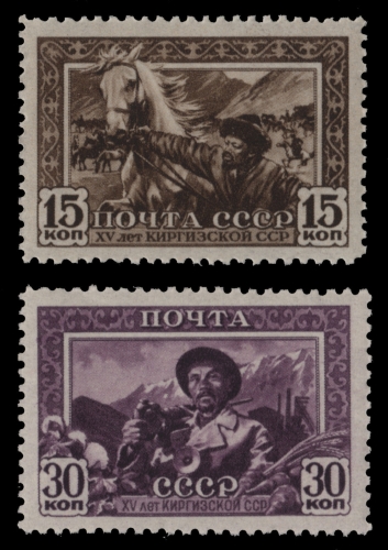 Russia / Sowjetunion 1941 - Mi-Nr. 804 A & 805 C ** - MNH - Kirgisien