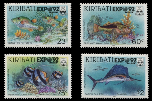 Kiribati 1992 - Mi-Nr. 587-590 ** - MNH - Fische / Fish
