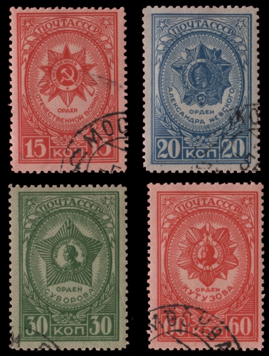 Russia / Sowjetunion 1944 - Mi-Nr. 901-904 A gest / used - Medaillen