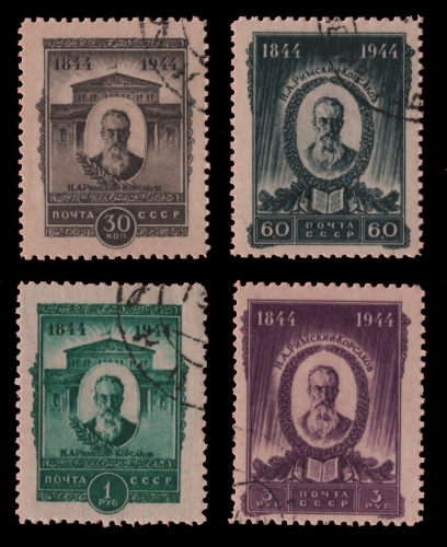 Russia / Sowjetunion 1944 - Mi-Nr. 918-921 A gest / used - Rimskij-Korsakow