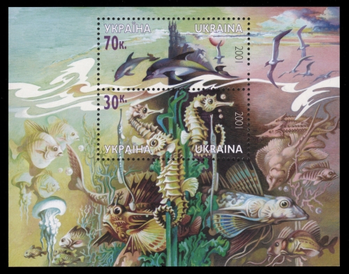 Ukraine 2001 - Mi-Nr. Block 33 ** - MNH - Schutz des Schwarzen Meeres