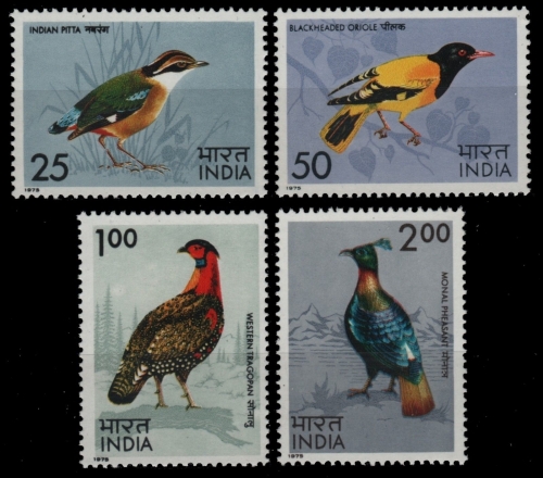 Indien 1975 - Mi-Nr. 625-628 ** - MNH - Vögel / Birds