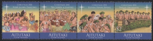 Aitutaki 2011 - Mi-Nr. 830-833 ** - MNH - Weihnachten / X-mas