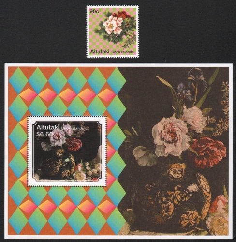 Aitutaki 2011 - Mi-Nr. 818 & Block 89 ** - MNH - Pfingstrosen / Peonies