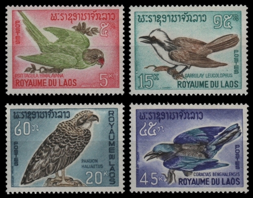 Laos 1966 - Mi-Nr. 178-181 ** - MNH - Vögel / Birds