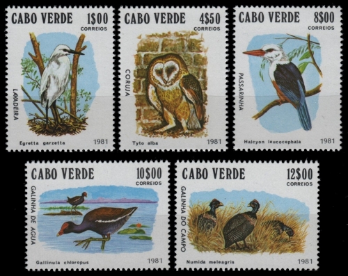 Kap Verde 1981 - Mi-Nr. 445-449 ** - MNH - Vögel / Birds