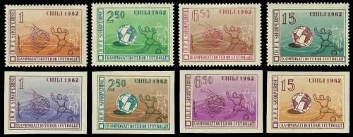 Albanien 1962 - Mi-Nr. 673-676 & 678-681 ** - MNH - Fussball / Soccer