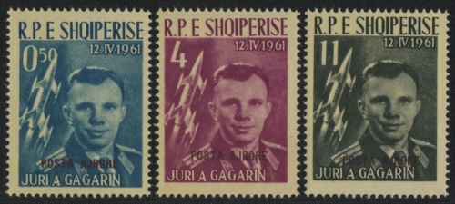 Albanien 1962 - Mi-Nr. 647 a, 648 b, 649 a ** - MNH - Raumfahrt / Space