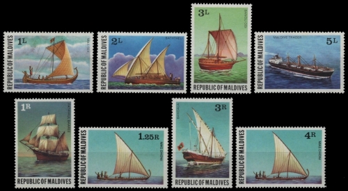 Malediven 1978 - Mi-Nr. 756-763 ** - MNH - Schiffe / Ships