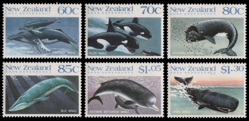 Neuseeland 1988 - Mi-Nr. 1056-1061 ** - MNH - Wale / Whales
