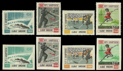 Albanien 1963 - Mi-Nr. 793-796 & 798-801 ** - MNH - Olympia / Olympics