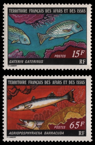 Afar und Issa 1977 - Mi-Nr. 167-168 ** - MNH - Fische / Fish
