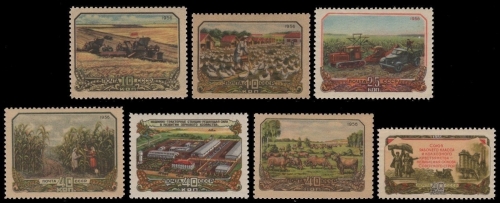 Russia / Sowjetunion 1956 - Mi-Nr. 1875-1881 ** - MNH - Landwirtschaft
