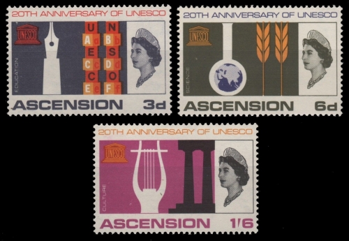 Ascension 1967 - Mi-Nr. 112-114 ** - MNH - UNESCO