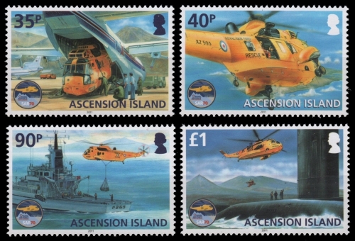 Ascension 2011 - Mi-Nr. 1138-1141 ** - MNH - Helikopter