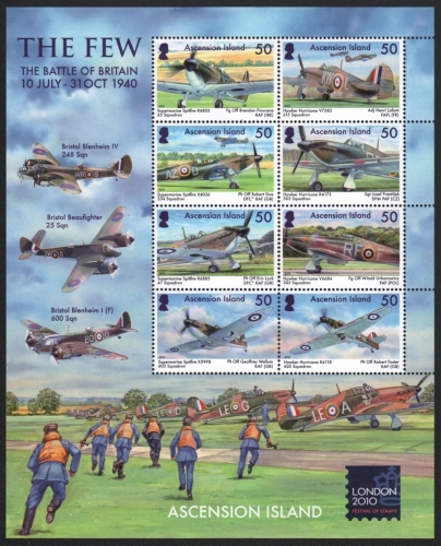 Ascension 2010 - Mi-Nr. 1110-1117 ** - MNH - KLB - Flugzeuge / Airplanes