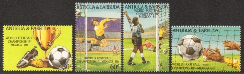Antigua 1986 - Mi-Nr. 925-928 ** - MNH - Fußball / Soccer, football