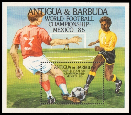 Antigua 1986 - Mi-Nr. Block 106 ** - MNH - Fußball / Soccer, football