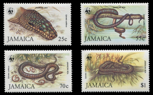 Jamaika 1984 - Mi-Nr. 591-594 ** - MNH - Schlangen / Snakes