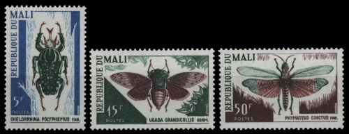 Mali 1967 - Mi-Nr. 151-153 ** - MNH - Insekten / Insects