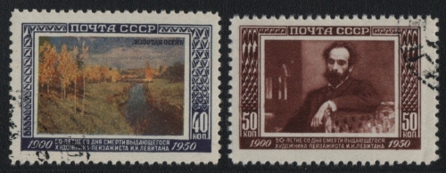 Russia / Sowjetunion 1950 - Mi-Nr. 1525-1526 gest / used - Lewitan