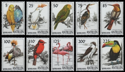 Niederländische Antillen 1997 - Mi-Nr. 892-901 ** - MNH - Vögel / Birds