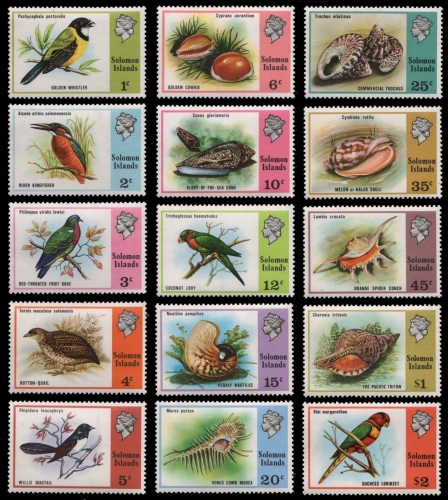 Salomoninseln 1976 - Mi-Nr. 303-317 ** - MNH - Fauna