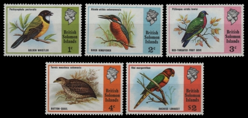 Salomoninseln 1975 - Mi-Nr. 267-271 ** - MNH - Vögel / Birds