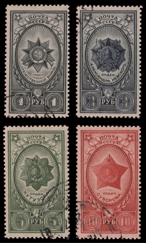 Russia / Sowjetunion 1944 - Mi-Nr. 905-908 gest / used - Medaillen
